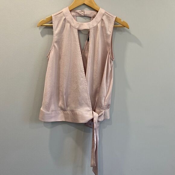 Express Sleeveless Waist Bow Dusty Rose Blouse - Picture 1 of 7